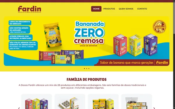 Site institucional da Fardin desenvolvido pela Studyu